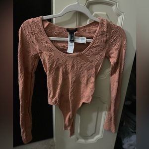 Women’s Pink Laced Long sleeved body suit top